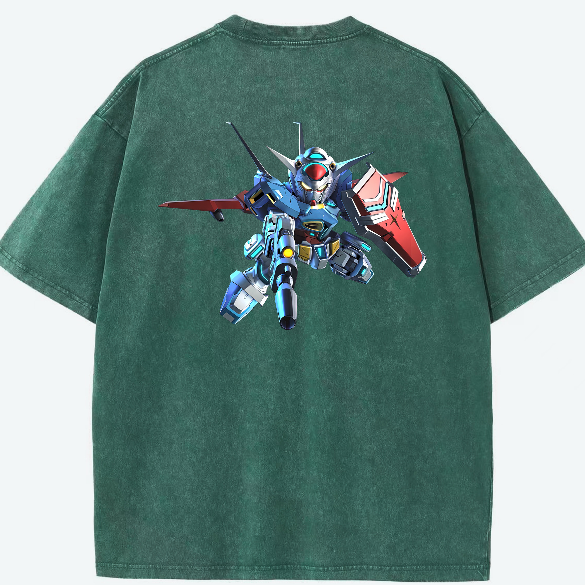 （画像用） 機動戦士ガンダム Mobile Suit Gundam 綿100% ヴィンテージ風 半袖Tシャツ（背面プリント）